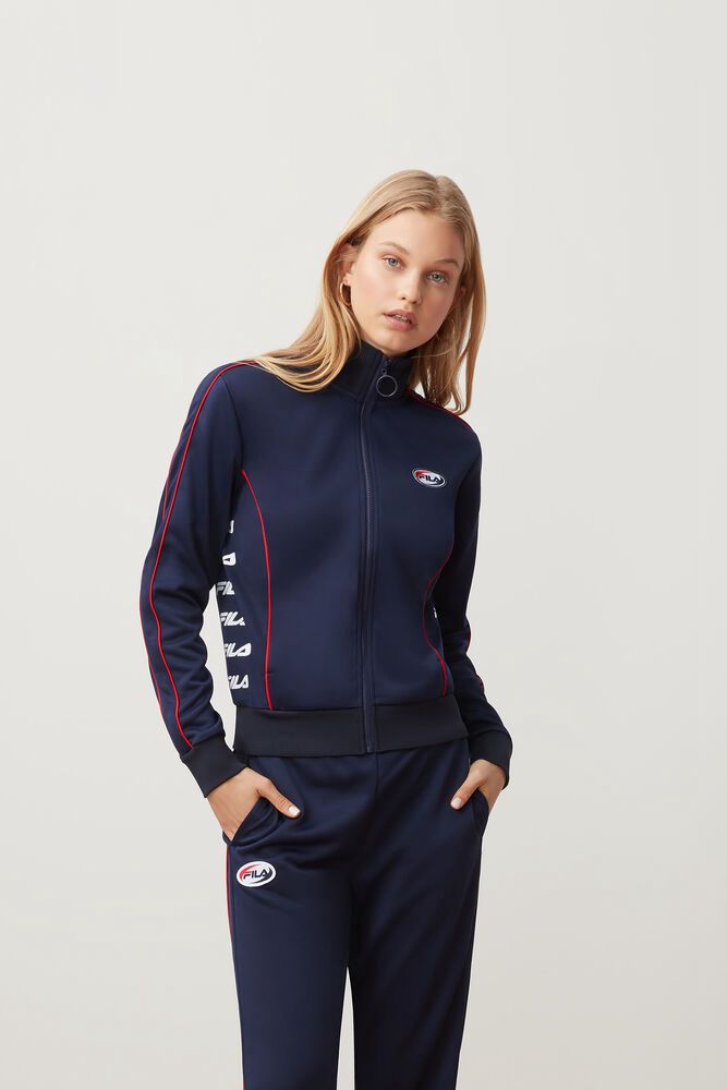 Fila Fernanda Track Jacket Navy - Womens - 20836ELGP